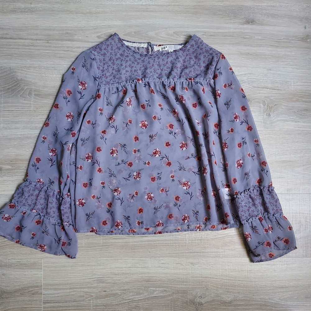 Jolt purple flowy floral top